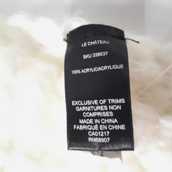 Le Chateau Ivory Knit Winter Scarf NWT - Picture 5 of 6